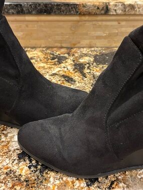 Classic Black Suede Ankle Booties for Women